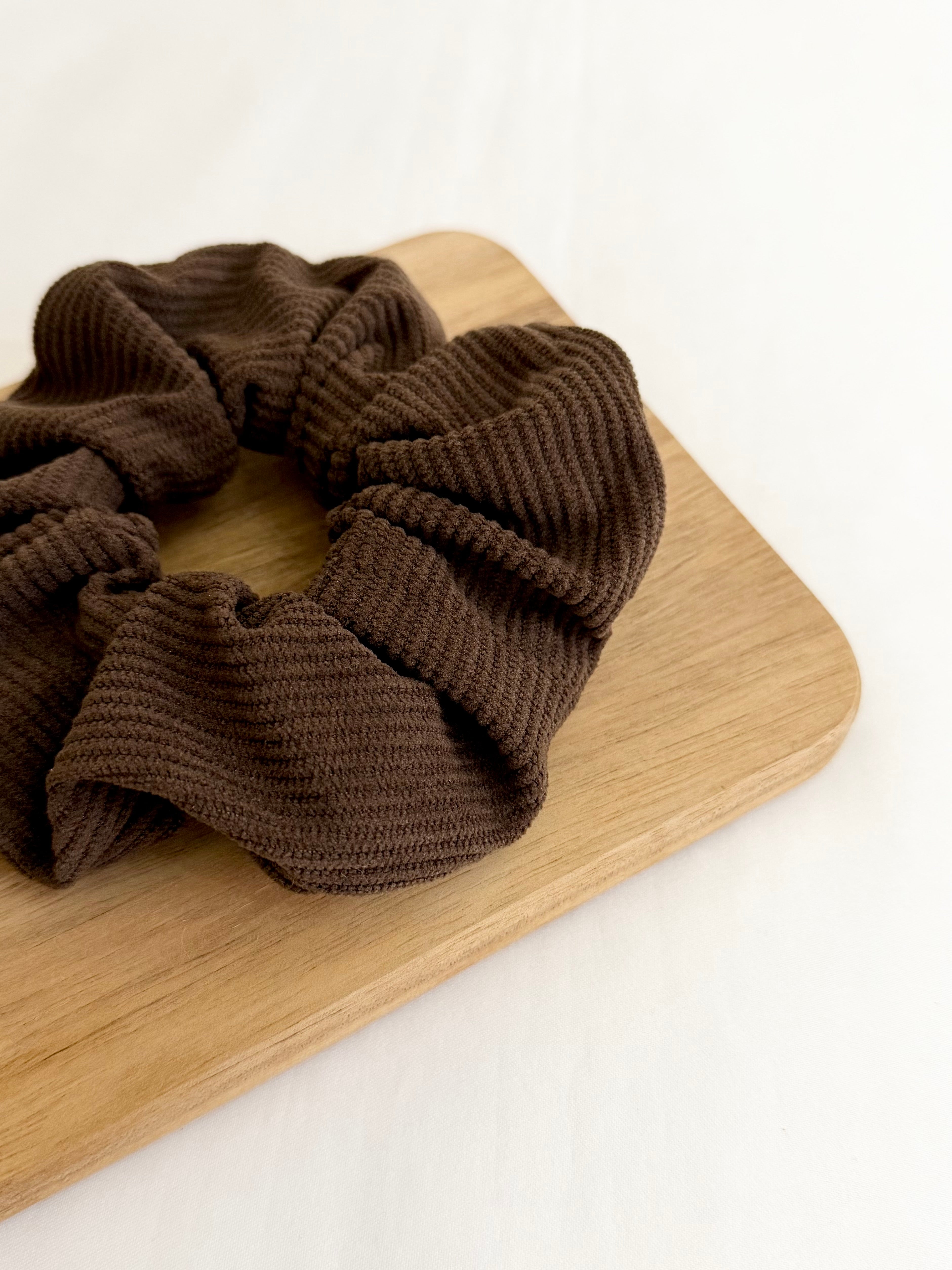 Espresso Corduroy Scrunchie