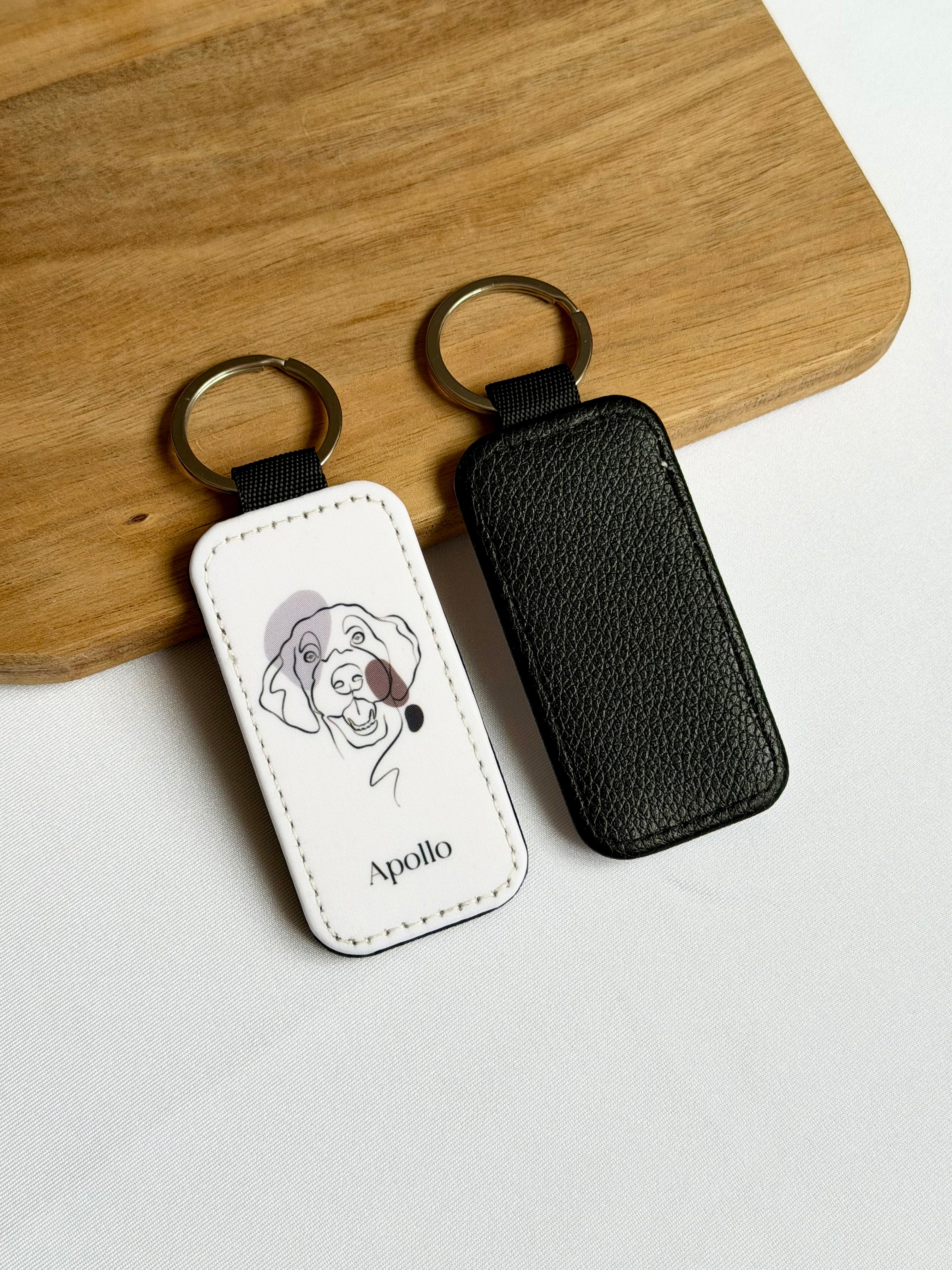 Personalised Keyring | Pet Illustration & Name
