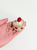 Mini Heart Cake Keyring
