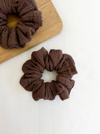 Chocolate Truffle Muslin Scrunchie