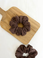 Chocolate Truffle Muslin Scrunchie