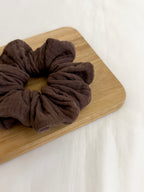Chocolate Truffle Muslin Scrunchie