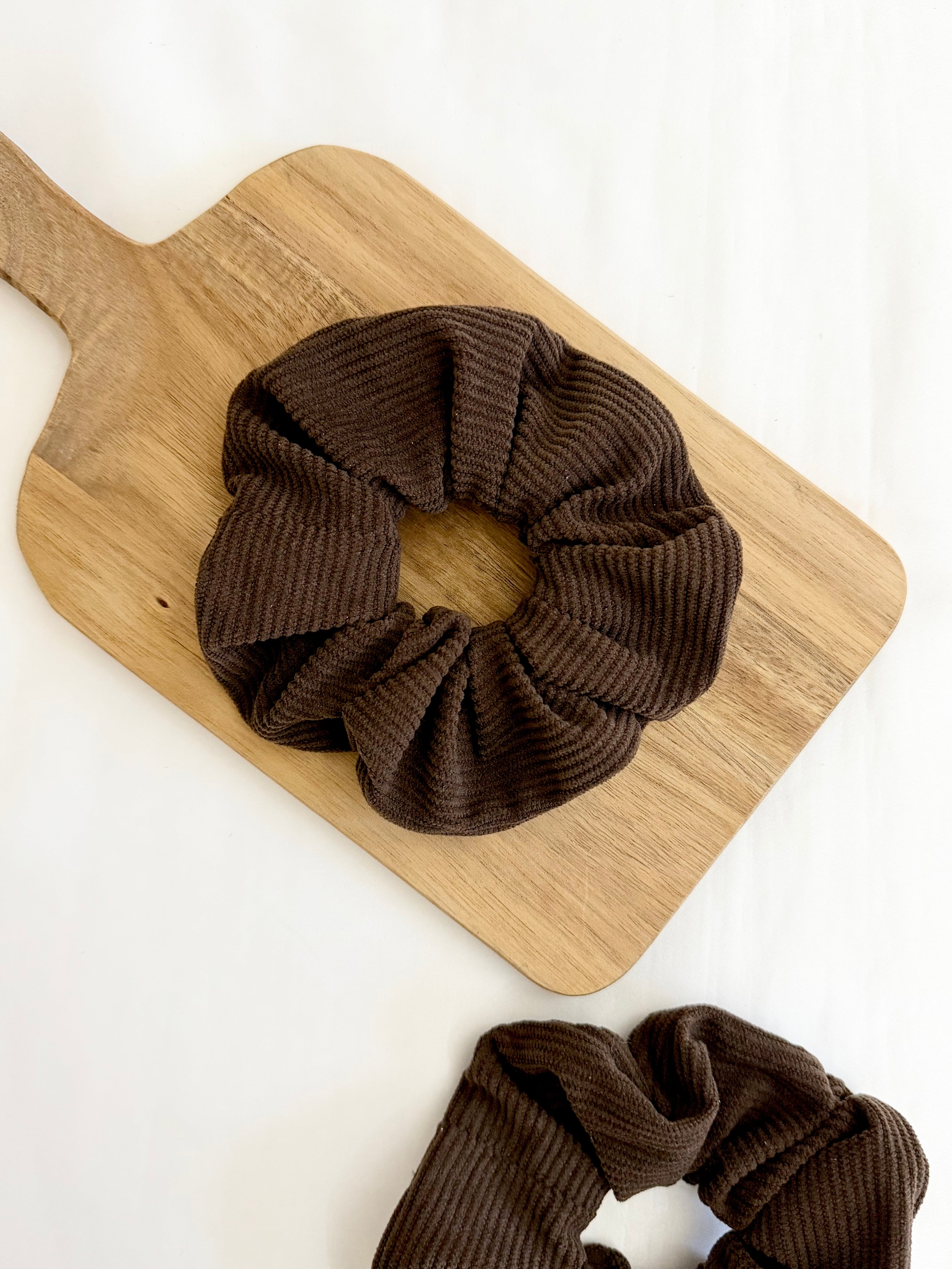 Espresso Corduroy Scrunchie