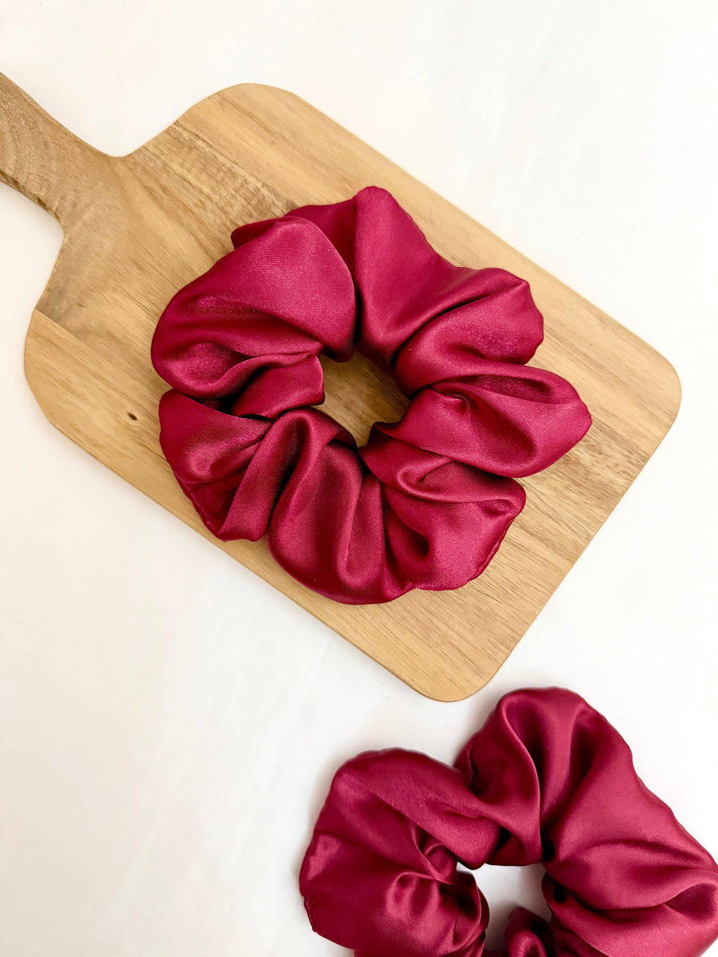 Berry cherry Satin Scrunchie