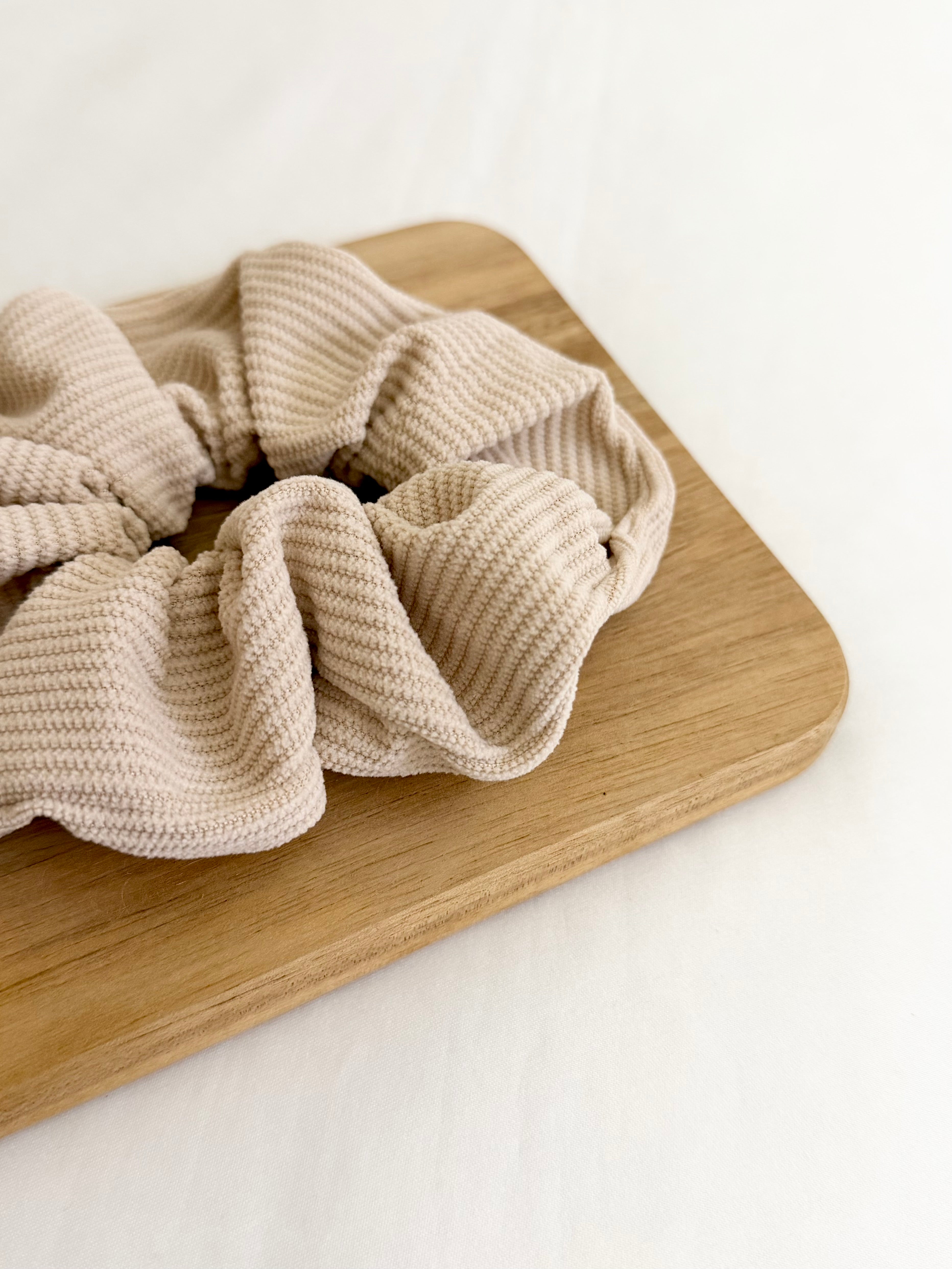 Vanilla Blush Corduroy Scrunchie
