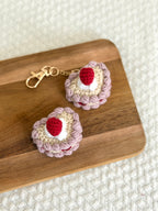 Mini Heart Cake Keyring