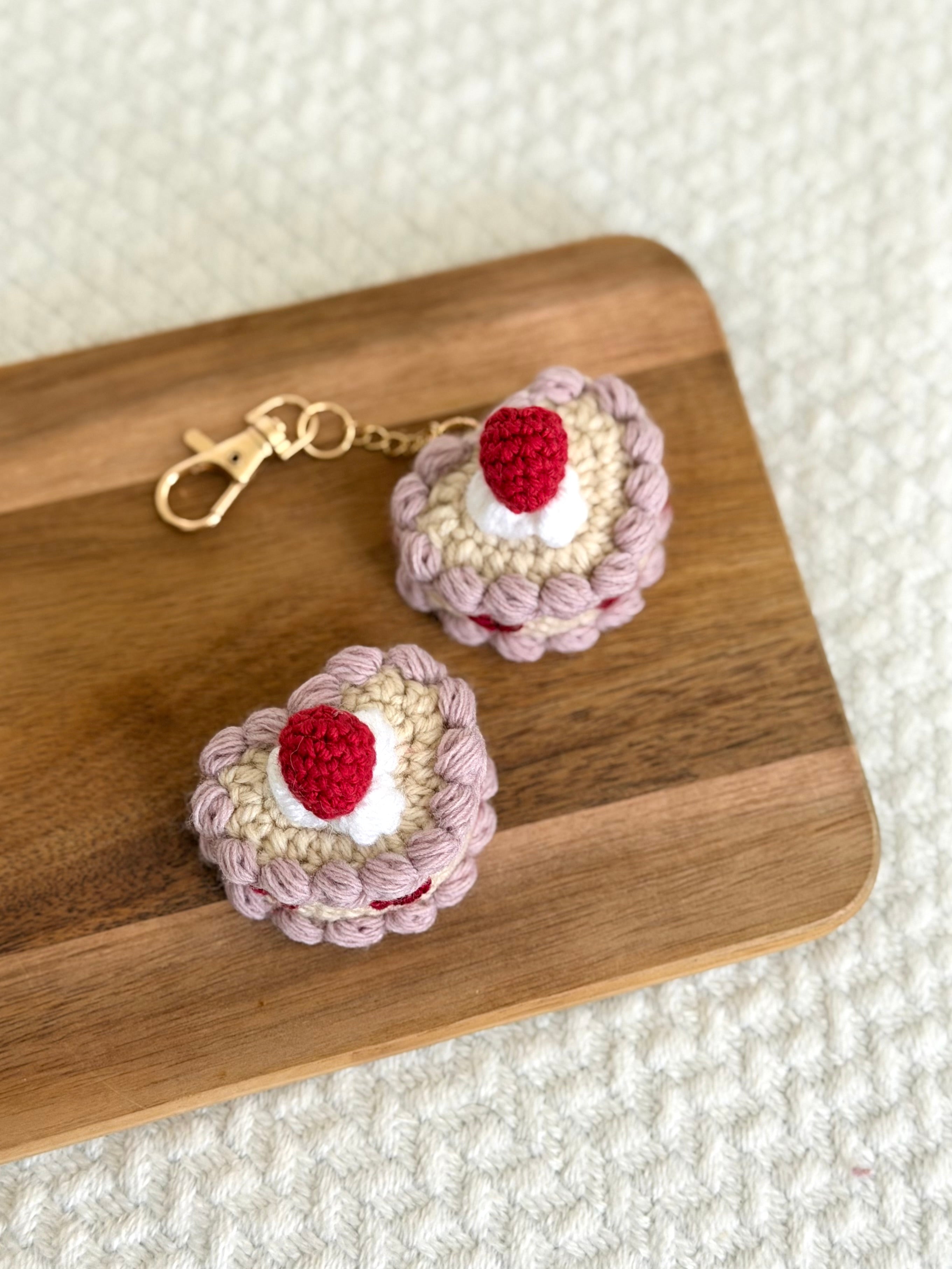 Mini Heart Cake Keyring