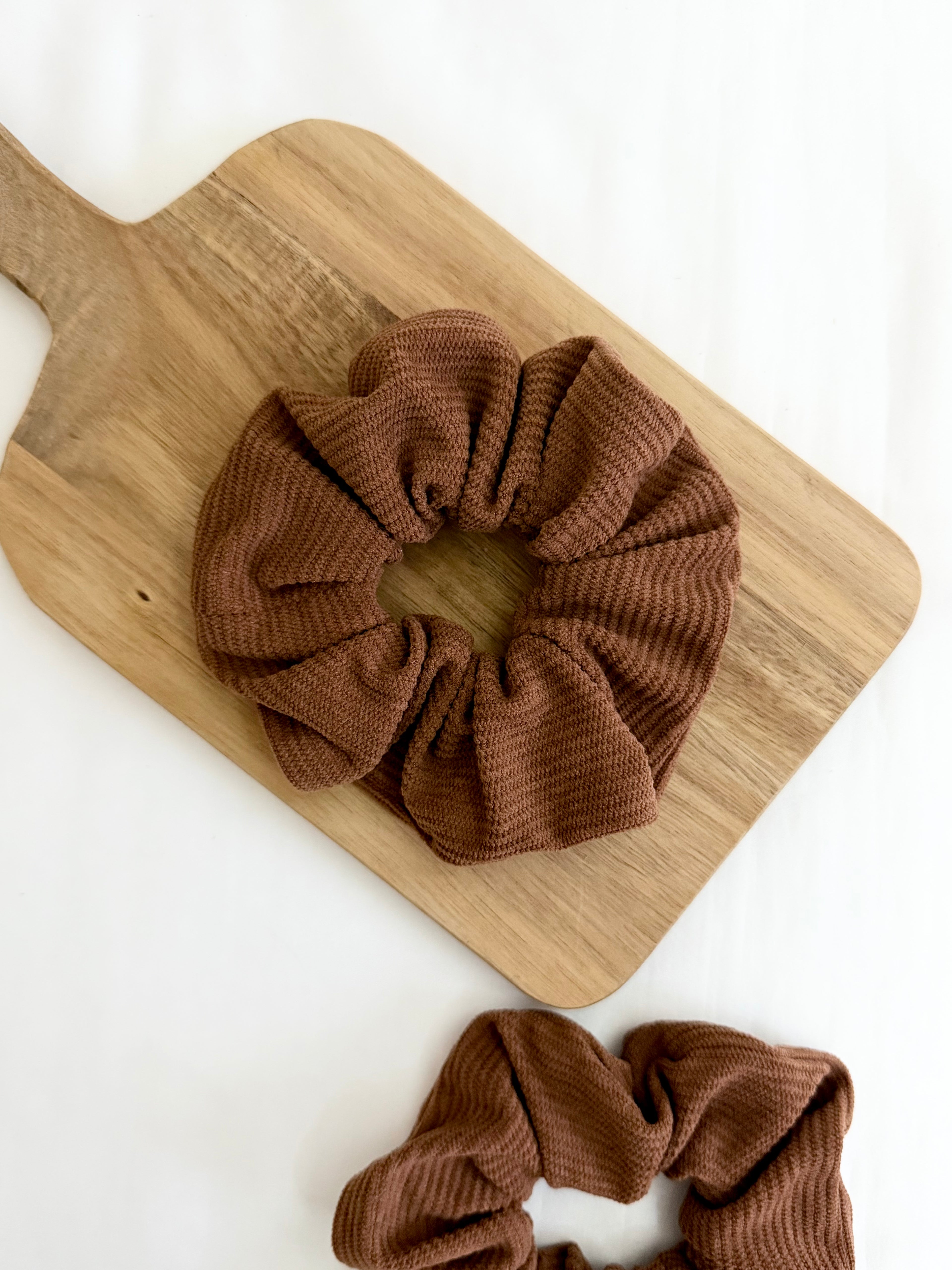 Mocha Swirl Corduroy Scrunchie