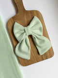Pistachio Sailor Dog Bow