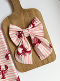 Coastal Lobster Sailor Dog Bow