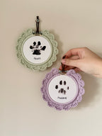 Custom Paw Print Hoop | Minimalist Wall Art