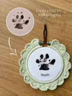 Custom Paw Print Hoop | Minimalist Wall Art