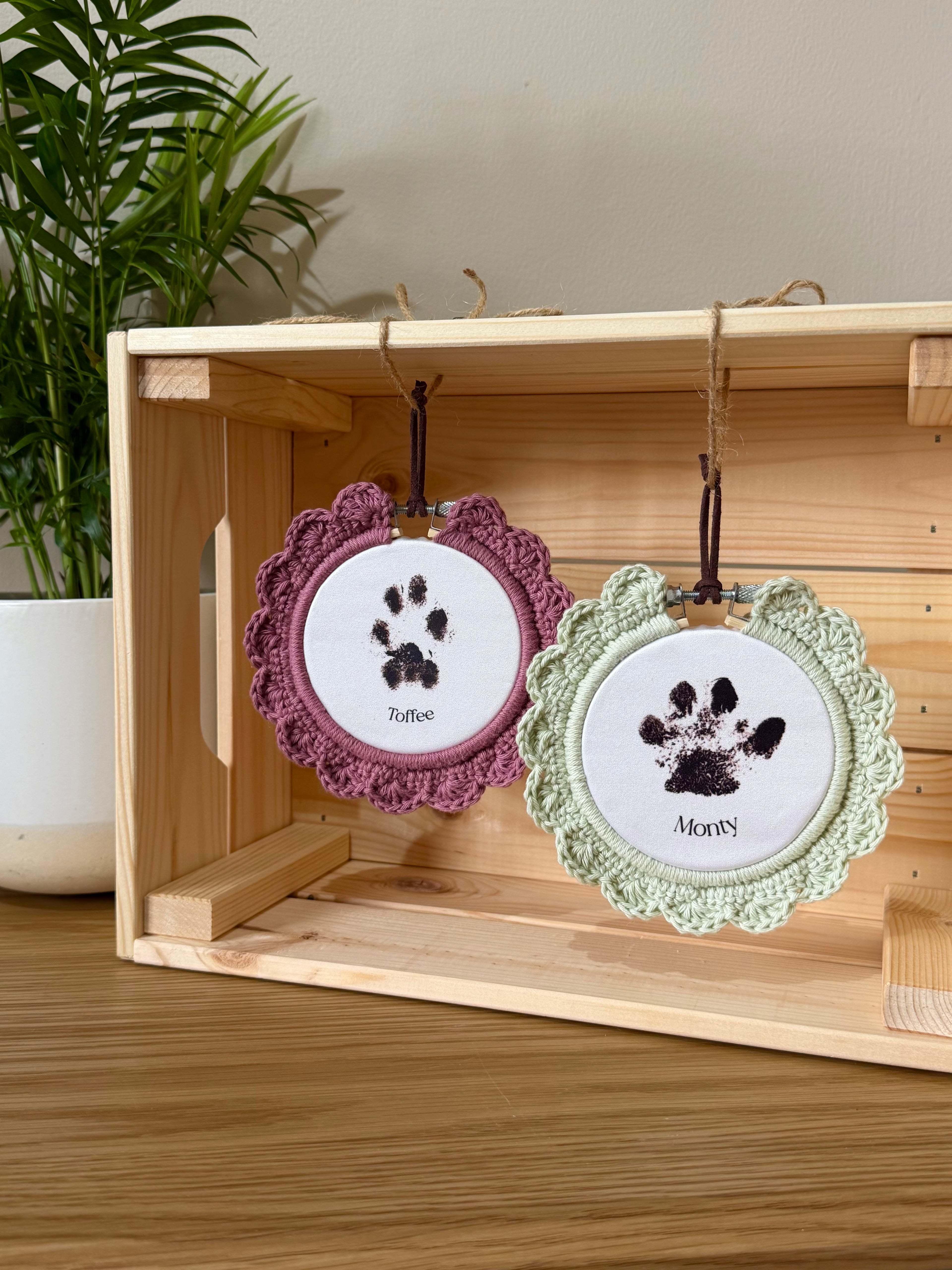Custom Paw Print Hoop | Minimalist Wall Art