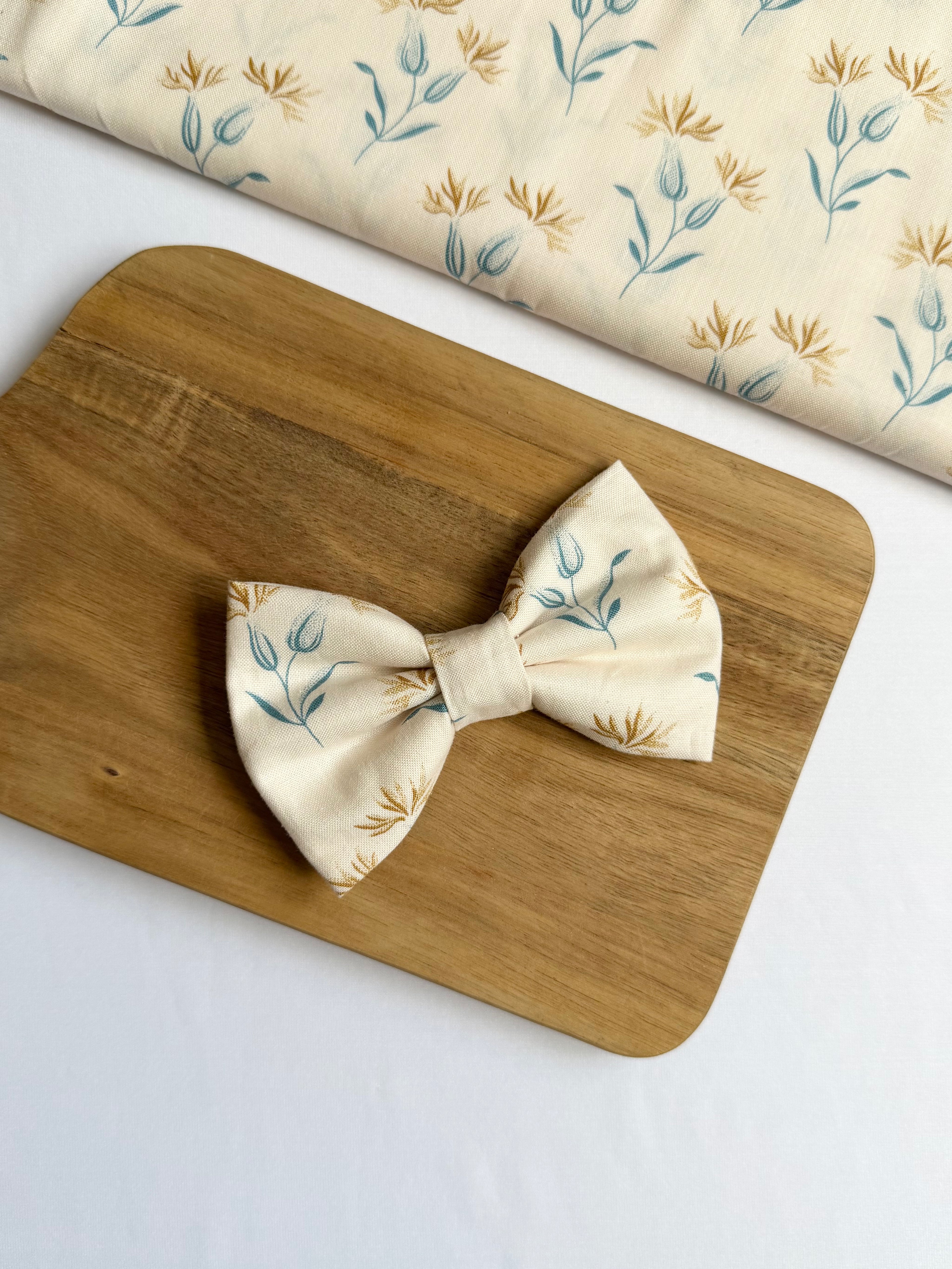 Golden Wildflower Dog Bow