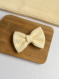 Buttercream Waffle Dog Bow