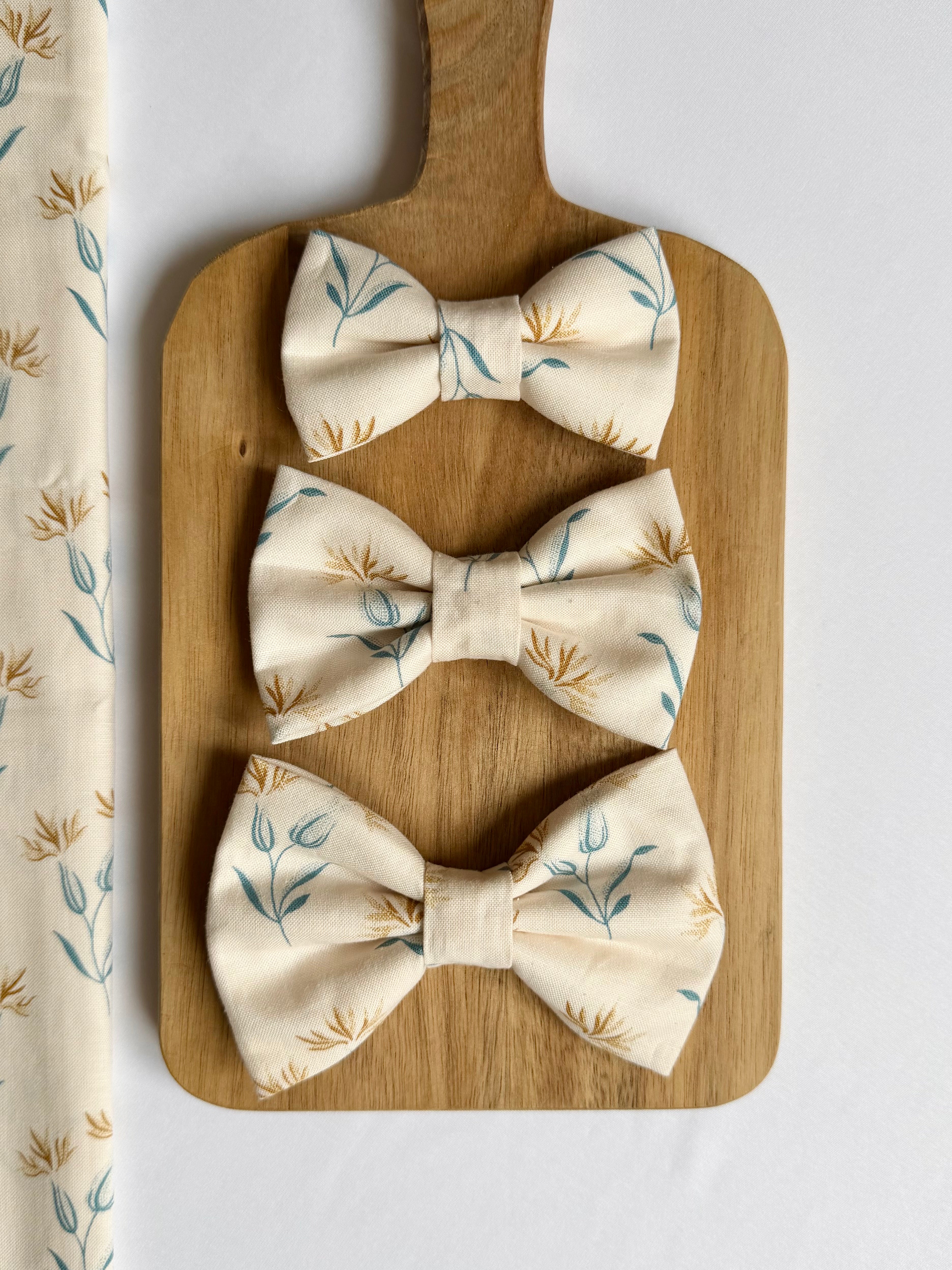 Golden Wildflower Dog Bow