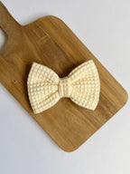 Buttercream Waffle Dog Bow