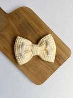 Buttercream Waffle Dog Bow